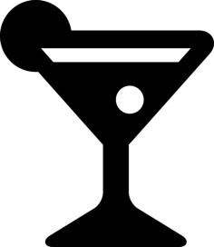 Glass Of Martini Laser Cut Svg File, Free Vectors File